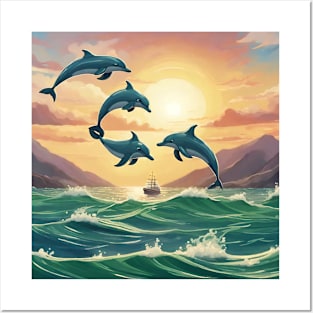 Dolphin lovers Posters and Art